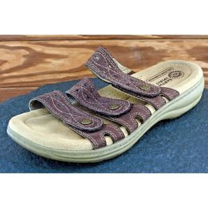 Easy Spirit Sz 6.5 M Brown Slide Synthetic Women Sandals WMES29ER118‎